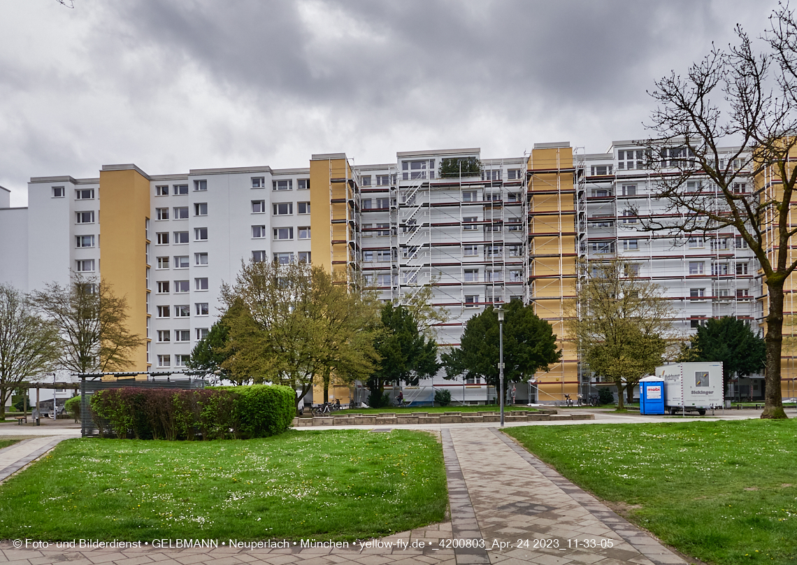 24.04.2023 - Baustelle der Großsanierung Kurt-Eisner-Straße in Neuperlach